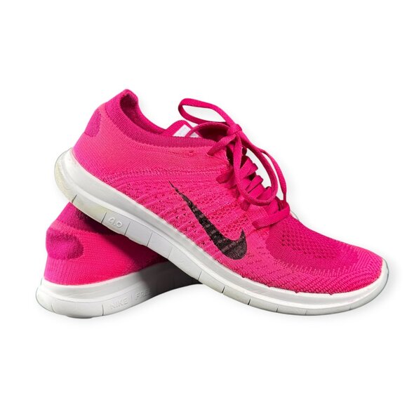 Nike Free 4.0 Flyknit Running Shoe Pink - Picture 1 of 7